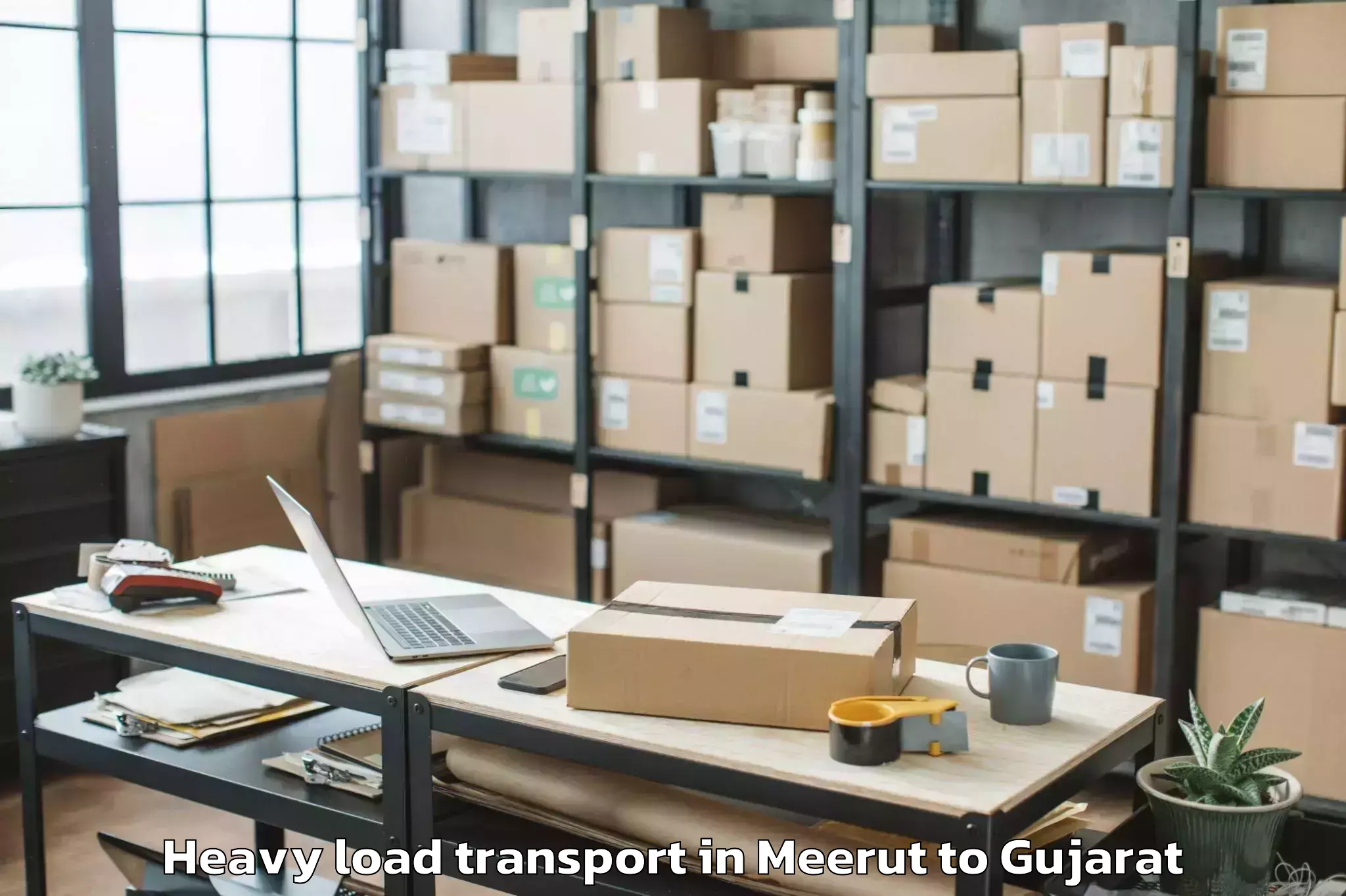 Get Meerut to Halvad Heavy Load Transport